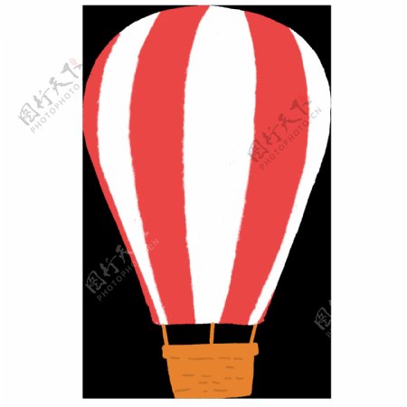 白红色热气球插图