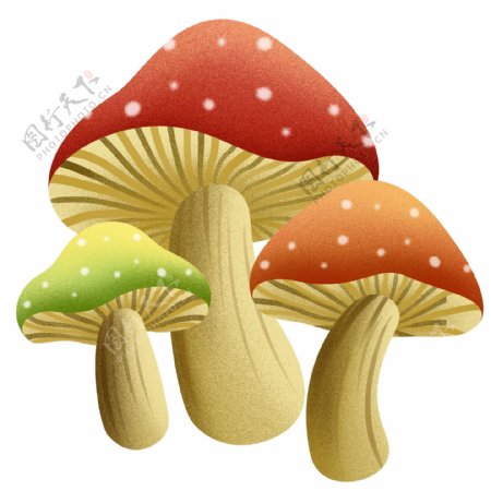 卡通可爱蘑菇装饰素材