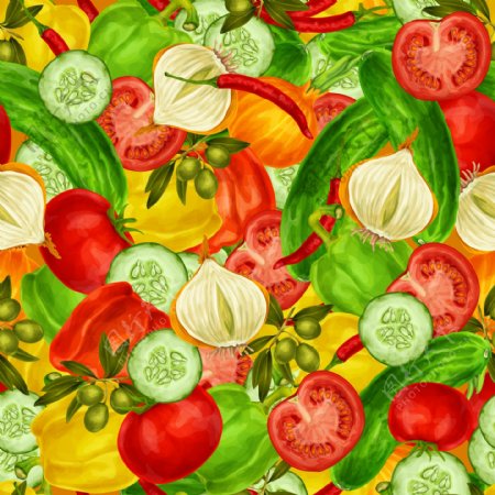 蔬菜涂鸦绘画