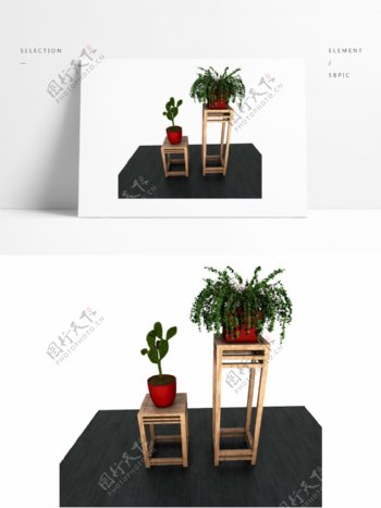 室内盆栽植物模型