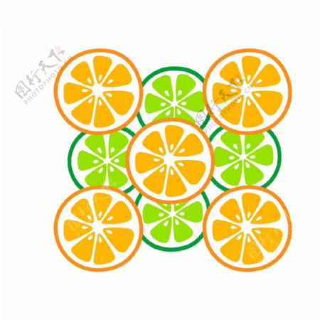 水果柠檬矢量卡通元素
