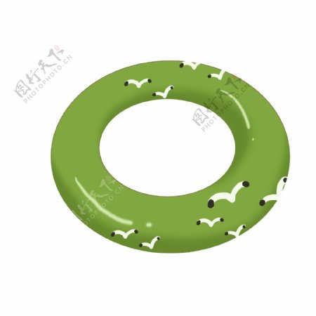绿色救生圈游泳圈