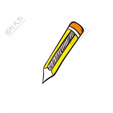 黄色铅笔图案