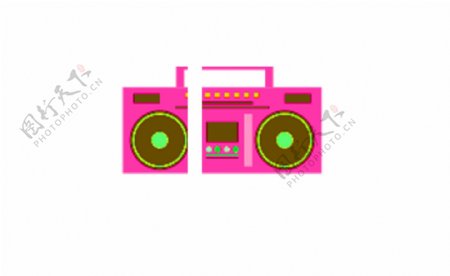 粉色卡通收音机