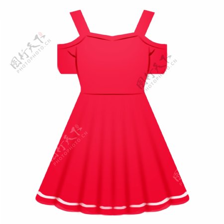 红色漂亮裙子装饰
