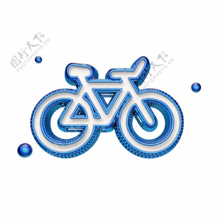 蓝色自行车图标