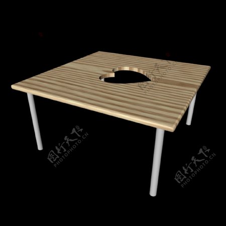 木质爱心餐桌