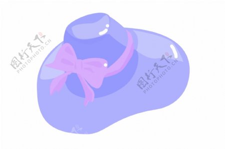 夏日紫色帽子
