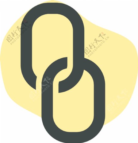 黄色链接图标