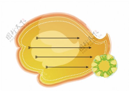 矢量水果文本框素材