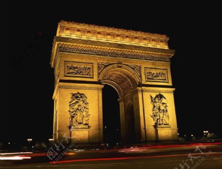 巴黎城堡建筑城市风光