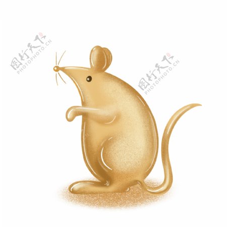 2020鼠年立体鼠可爱卡通立体金老鼠