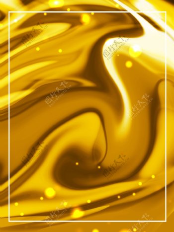 金色流体纹理质感流动背景
