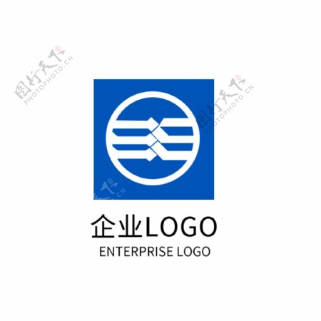 蓝色科技公司LOGO设计企业标志