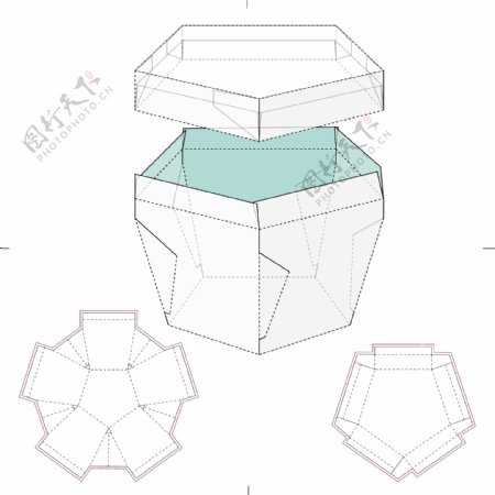 包装盒天地盖礼盒效果图