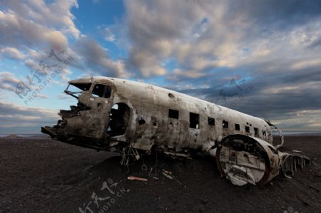 飞机残骸摄影