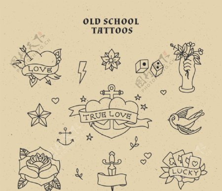 旧学校纹身收藏