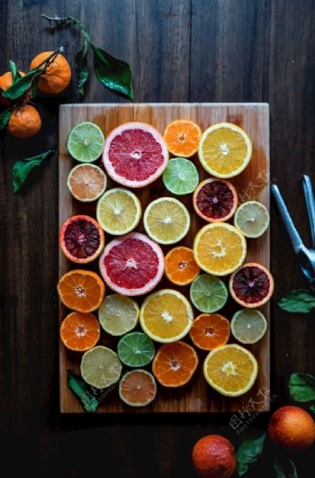 美食柠檬橙子水果