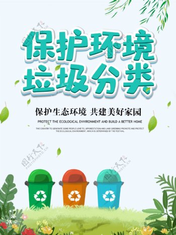 保护环境垃圾分类海报设计