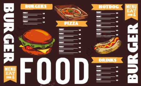 快餐食物海报