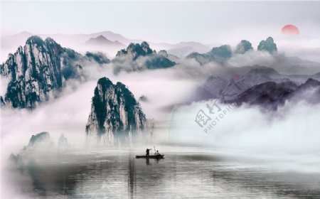 新中式装饰画背景