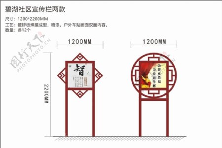 碧湖社区宣传栏两款