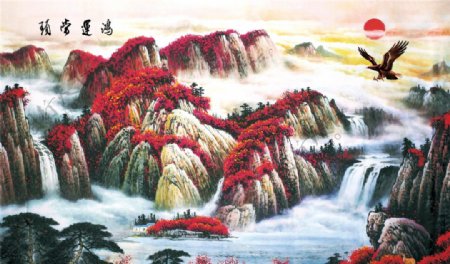 新中式装饰画背景