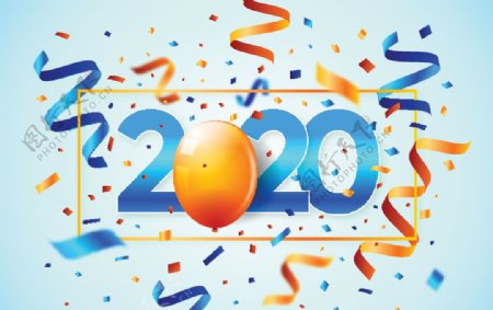 蓝色2020字体