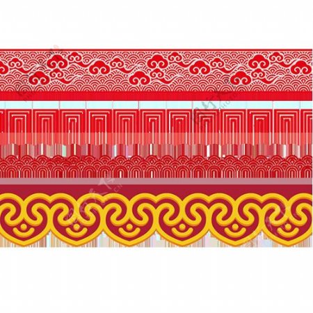 中国传统纹样房檐瓦片回