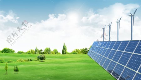 绿色能源太阳能发电
