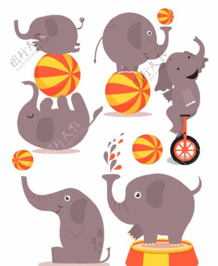6款卡通大象设计