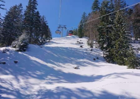 冬天滑雪雪冷运动自然
