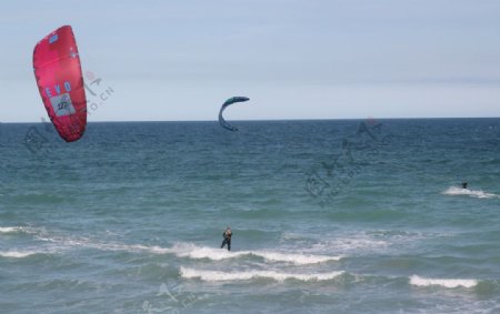 风筝冲浪海滩瓦伦西亚海