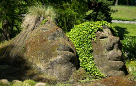 迈瑙岛雕像头公园草