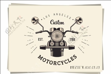 复古摩托车logo