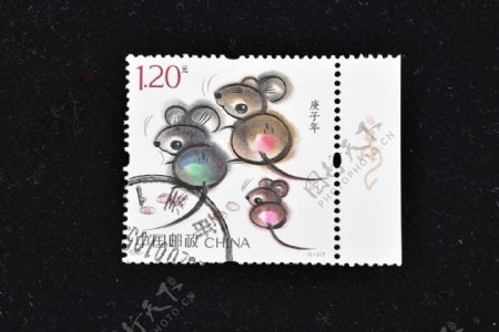 2020鼠年邮票图案