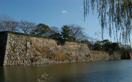 日本古城护城河