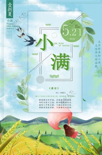 小满节气海报