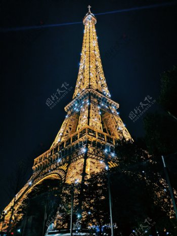 埃菲尔铁塔法国巴黎建筑背景