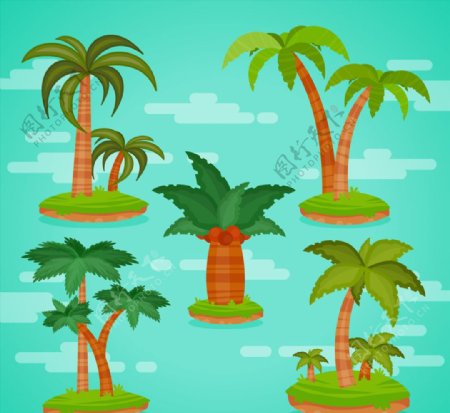夏季棕榈树椰子树素材
