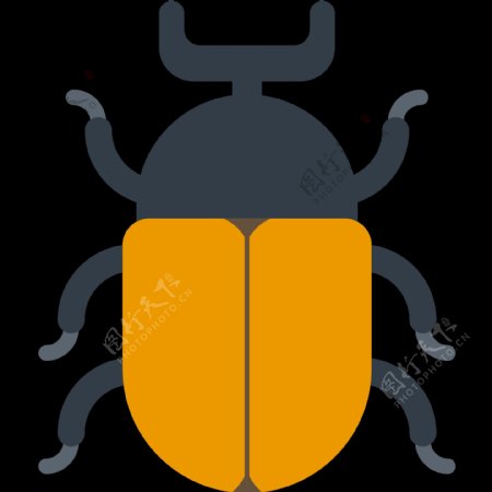 甲虫动物标志图形图标装饰素材