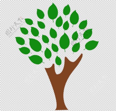 树木植物标志图形图标装饰素材