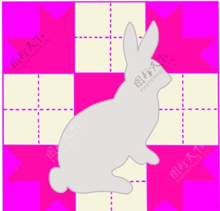 兔子几何背景