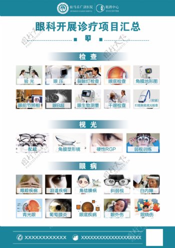 眼科诊疗项目表