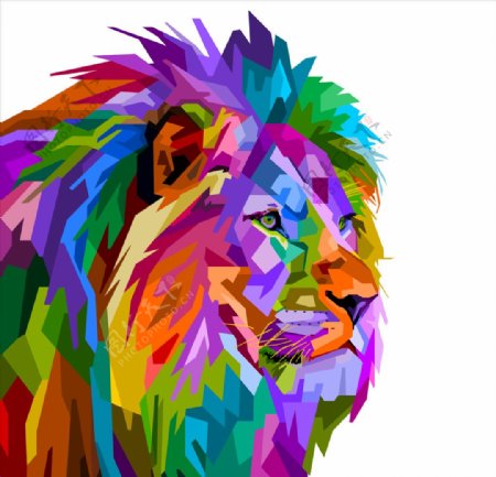 彩绘狮子