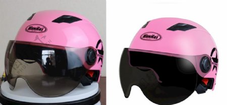 粉色承认头盔