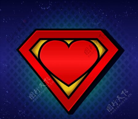超人标志心脏