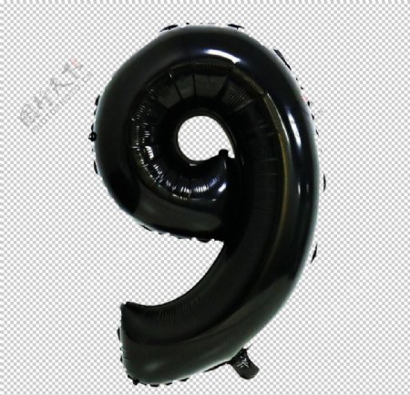 黑色气球字9