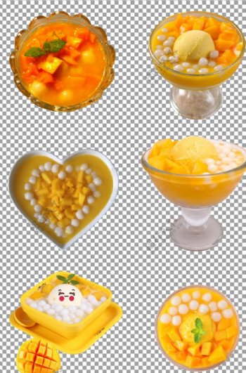 芒果小圆子甜品
