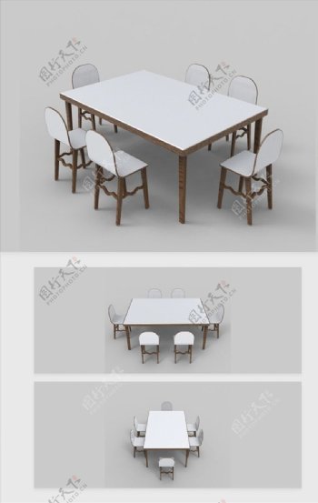 餐桌桌子模型